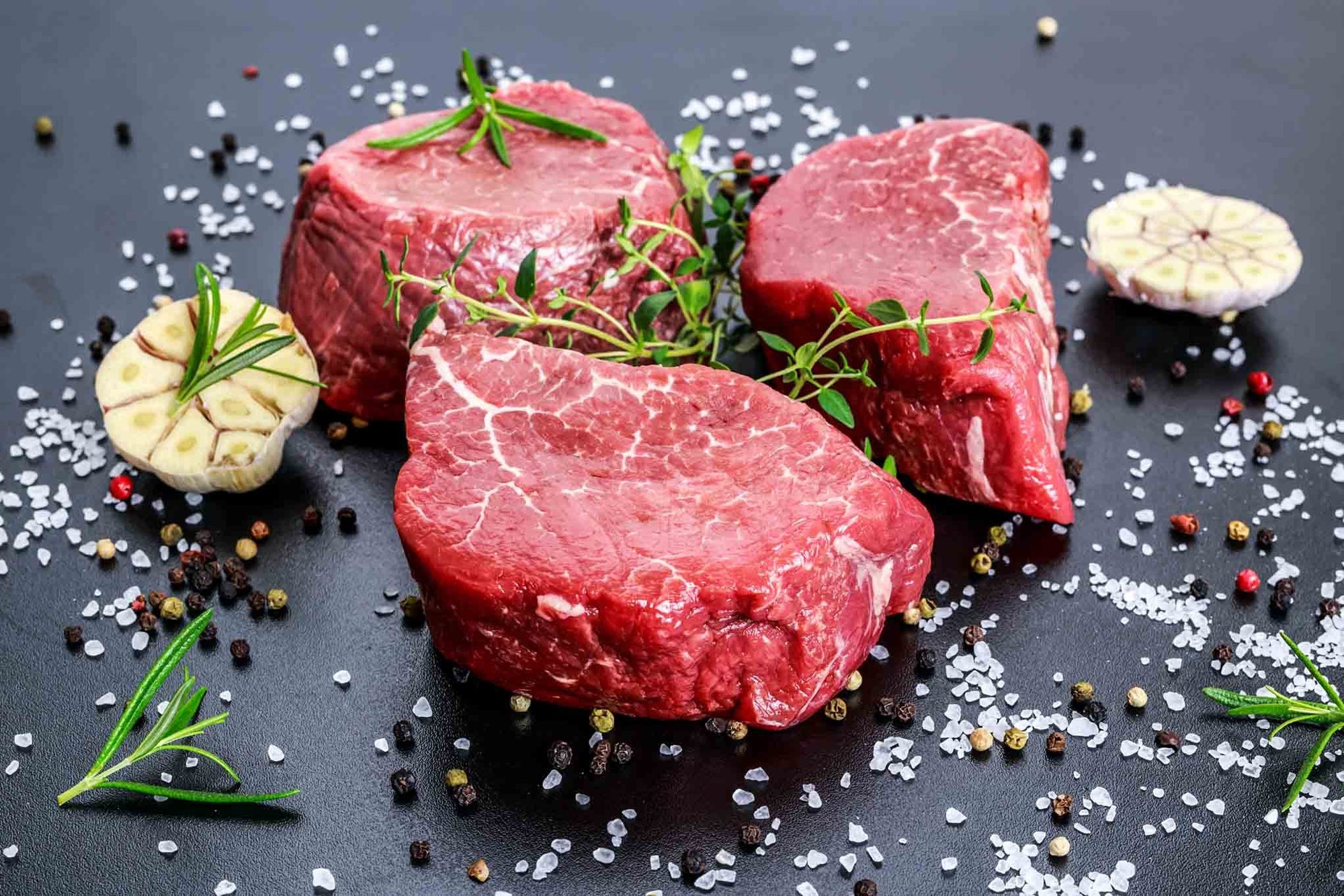100% Grass Fed Finished Beef Raised on Pasture Filet Mignon Humane Harvest Steak Tender Northstar Bison