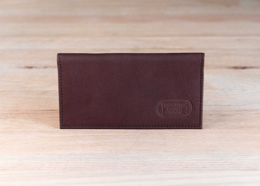 Bison Leather Checkbook Cover