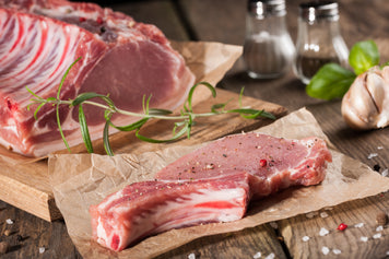 pasture raised grass fed pork chops roast non-GMO boneless bone-in soy free corn organic heritage