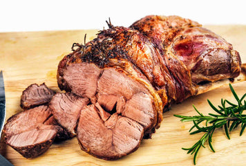 100% grass fed and finished goat roast leg of goat boneless bone in pasture raised non-gmo Northstar Bison smoke smoker kosher seasoned pulled sliced fresh seasonal flavor 