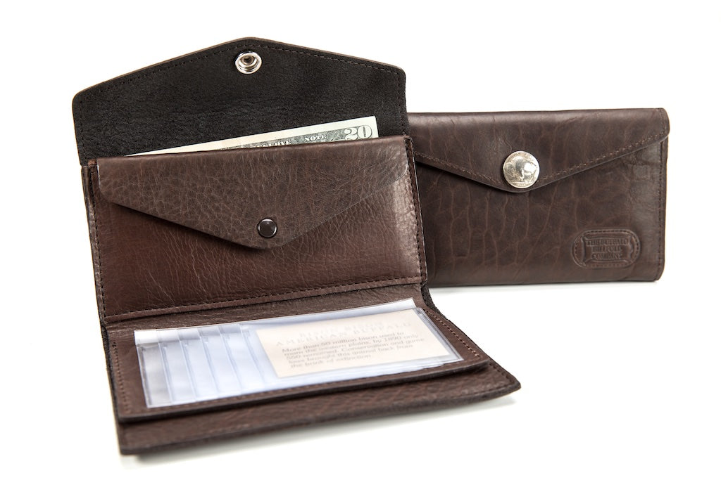 Authentic Bison Leather Checkbook Covers