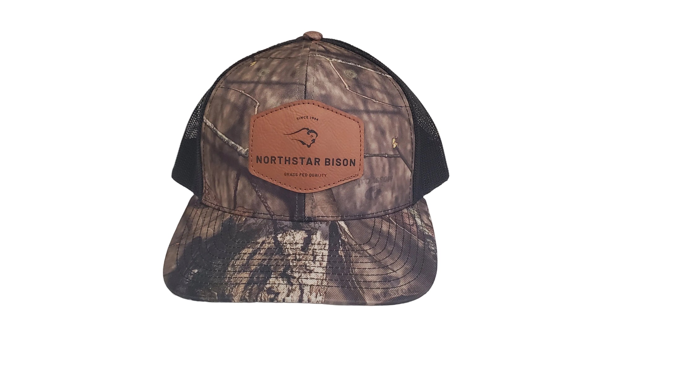 Camo Leather Patch Cap