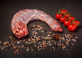 Load image into Gallery viewer, Raw duck neck with cherry tomatoes, peppercorns, and pink salt on a dark background for recipe, food, and pet food.
