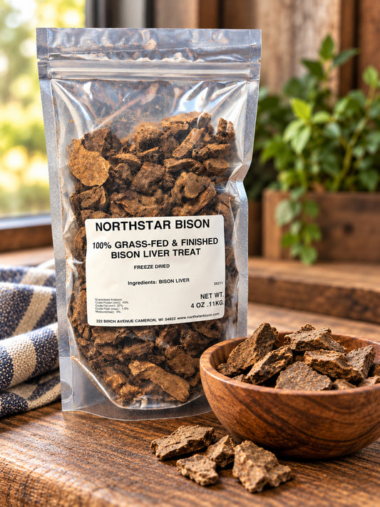 Freeze Dried Bison Liver Pet Treats