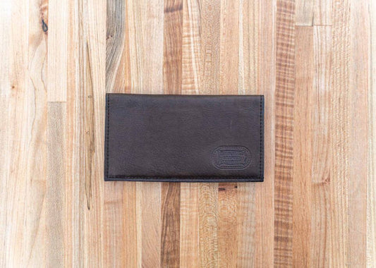 Bison Leather Checkbook Wallet