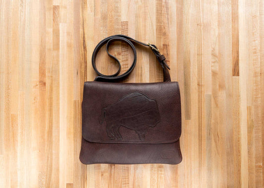 Silhouette Bison Leather Purse