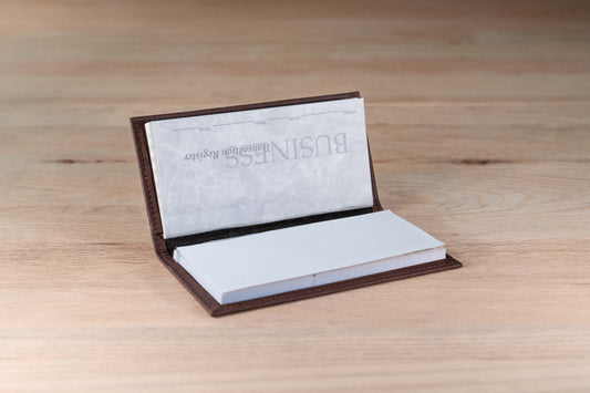 Bison Leather Checkbook Cover