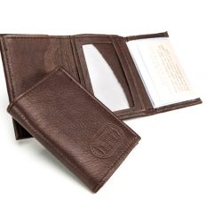 Bison Leather Wallet Tri-Fold
