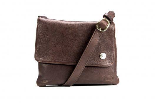 Trim Style Bison Leather Purse with Side Nickel